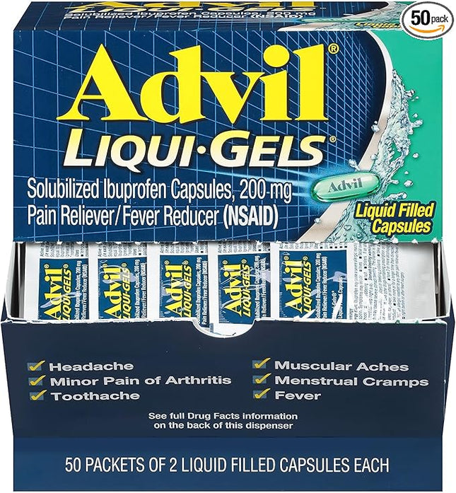 ADVIL LIQUID GELS - 50 CT/2 PK