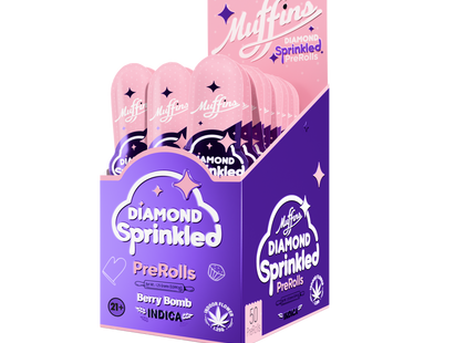 MUFFINS DIAMOND SPRINKLED 1.25G EACH 50 COUNT
