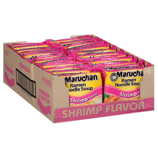 MARUCHAN 3oZ RAMEN NOODLES SOUP SHRIMP FLAVOR 24COUNT