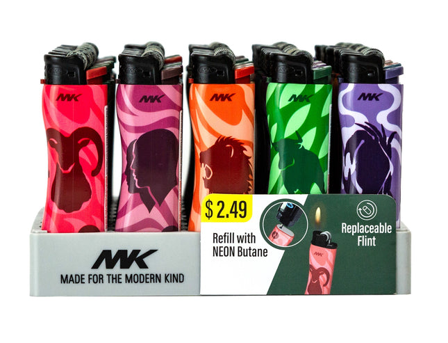 MK ASSORTED HOROSCOPE SERIES FLINT LIGHTER - 50 COUNT