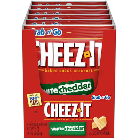 CHEEZ-IT 3oZ CARCKERS WHITE CHEDDAR 6PACK