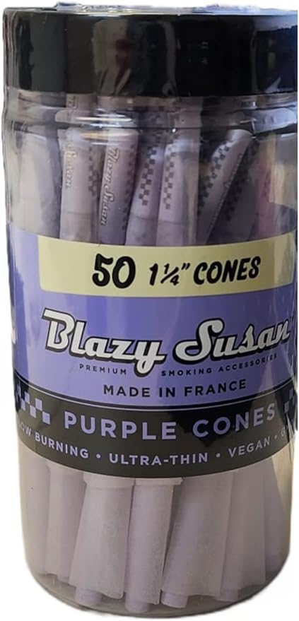 BLAZY PURPLE 11/4 CONE JAR 50CT