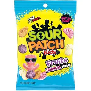 SOUR PATCH KIDS 7.28oZ CHEWY CANDY FRUITS TROPICAL MIX 1COUNT