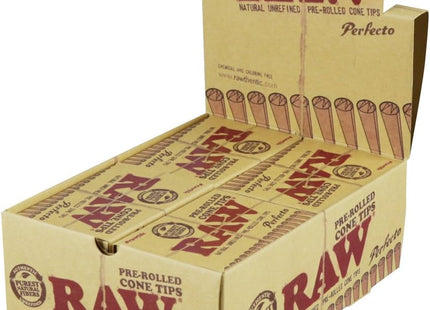 RAW PERFECTO PRE-ROLLED CONE TIPS 20PACK