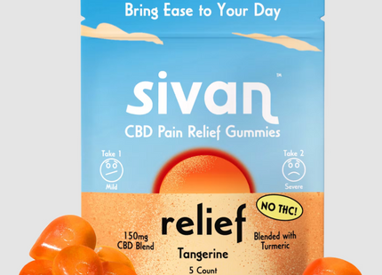 SIVAN NO THC 150MG RELIEF CBD GUMMY TANGERINE 10PACKS