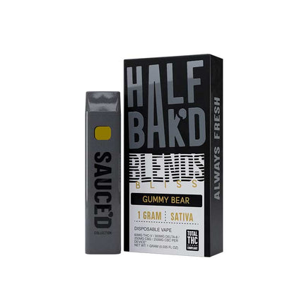 HALF BAK'D BLISS BLEND 1G DISPOSABLE GUMMY BEAR 5PACK