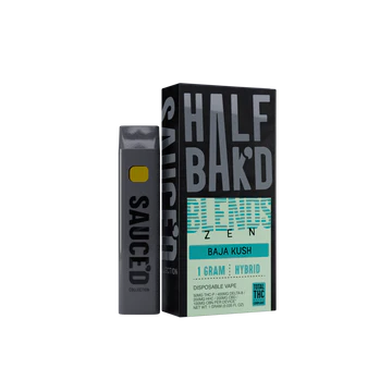 HALF BAK'D ZEN BLEND 1G DISPOSABLE BAJA KUSH 5PACK