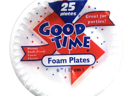 GOOD TIME FOAM PLATES 6''