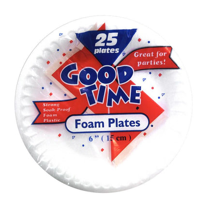 GOOD TIME FOAM PLATES 6''