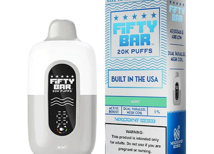 FIFTY BAR V2 NIXODINE + CBD 20K PUFFS DISPOSABLE 5PACK