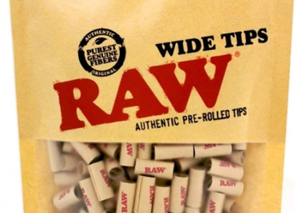 RAW PRE-ROLLED WIDE TIPS 180/BAG