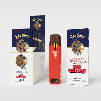 BIG CHIEF 2G MELTED DIAMOND DISPOSABLE RED UZUAMKI 10PACK