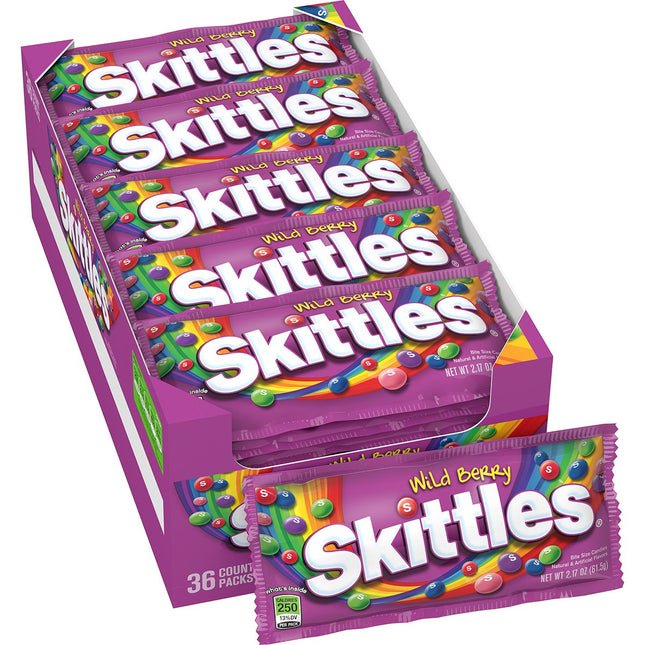 SKITTLES 2.17oZ CANDY WILD BERRY 36PACKS