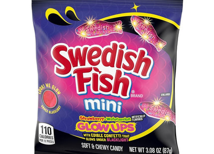 SWEDISH FISH MINI 3.08oZ  GLOW UPS STRAWBERRY-WATERMELON 1COUNT