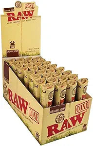 RAW ORGANIC KING SIZE CONES 32 x 3PACK