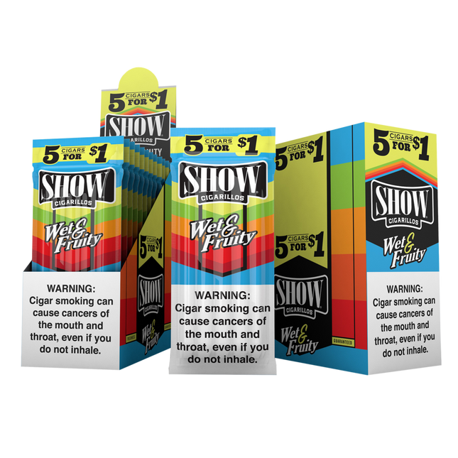 SHOW CIGARS 5 FOR 1.00$ WET & FRUITY 15PACK