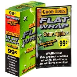 GT-FLAT WRAP SOUR APPLE - 25CT