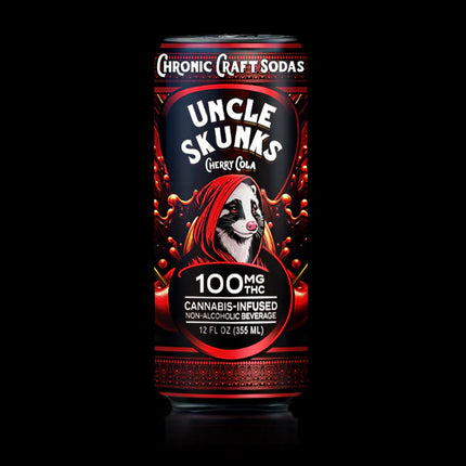 UNCLE SKUNKS 100MG CRAFT SODA 12 FL OZ - CHERRY COLA