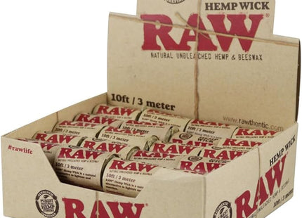 RAW 10FT HEMP WICK 40ROLLS