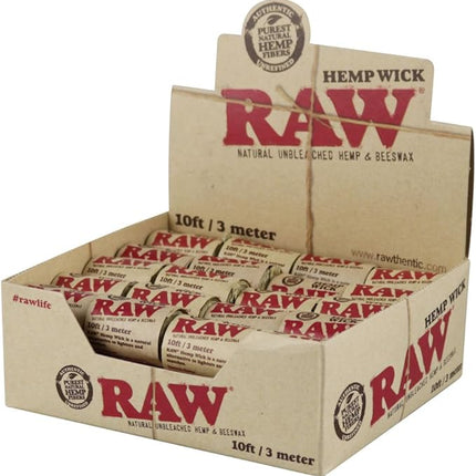 RAW 10FT HEMP WICK 40ROLLS