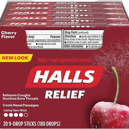 HALLS CHERRY FLAVOR - 20 CT