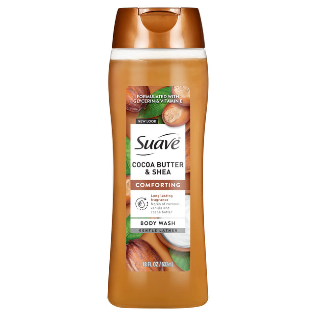 SUAVE 18OZ COMFORTING BODY WASH COCOA BUTTER & SHEA 1COUNT