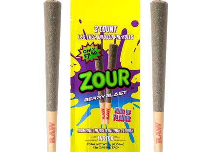 ZOUR  1.5G THC-A PRE-ROLL PRE-PRICED - $7.99 10PACKS