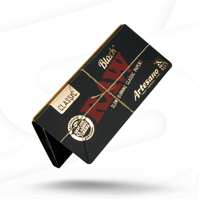RAW CLASSIC BLACK KING SIZE SLIM ARTESANO PAPER 15PACK