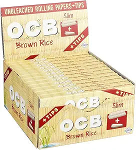 OCB BROWN SLIM + TIPS 24 CT
