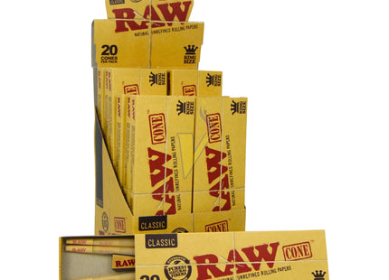 RAW CLASSIC CONE KING SIZE - 20 COUNT