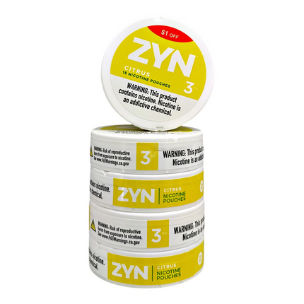 ZYN NICOTINE POUCHES 3MG $1 OFF CITRUS 5PACK