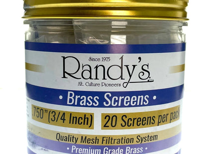 RANDY'S BRASS SCREEN JARS 0.750" 20CT