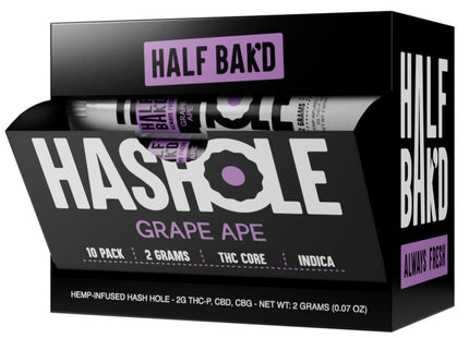 HALF BAK'D 2G HASHOLE PREROLLS 10PK