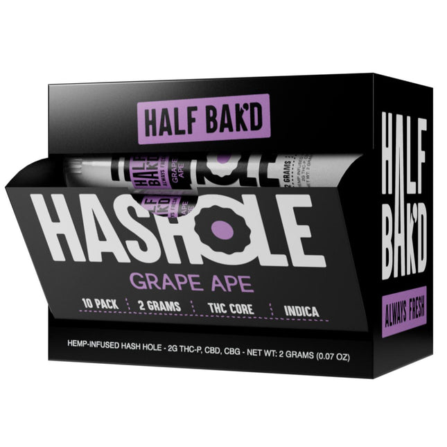 HALF BAK'D 2G HASHOLE PREROLLS 10PK