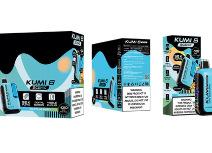 KUMI 6 SCENIC + CBD 50K PUFF 22ML DISPOSABLE 5PACK
