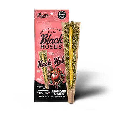 BLACK ROSES HASH HOLE PRE-ROLLS 2PK-10CT TROPICAN CHR