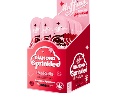 MUFFINS DIAMOND SPRINKLED 1.25G EACH 50 COUNT