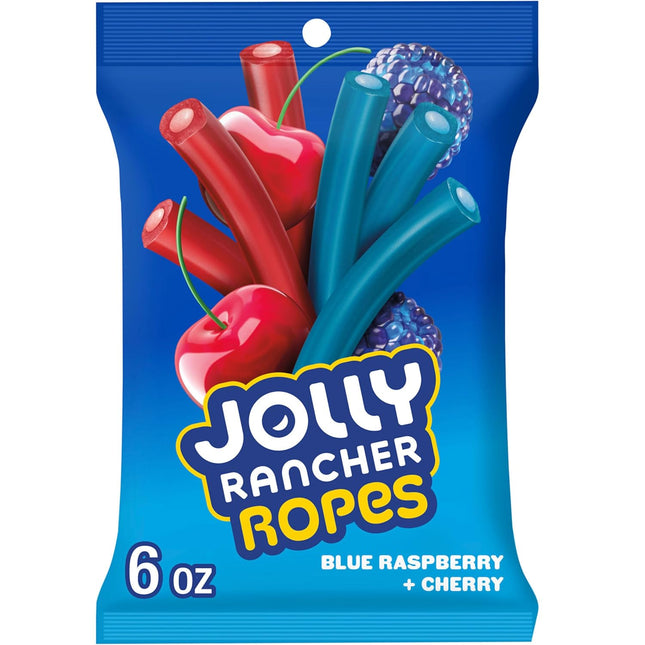 JOLLY RANCHER ROPES BLUE RASPBERRY & CHERRY 10COUNT