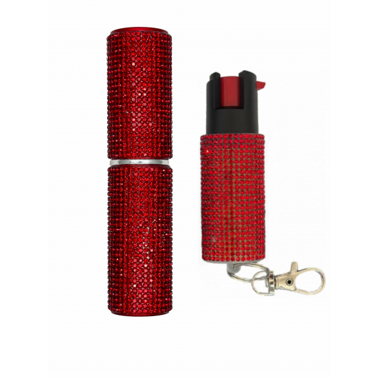 CHEETAH STONES STONES PEPPER SPRAY & STUN GUN - RED