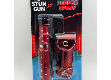 CHEETAH RED LIPSTICK STUN GUN & PEPPER SPARY
