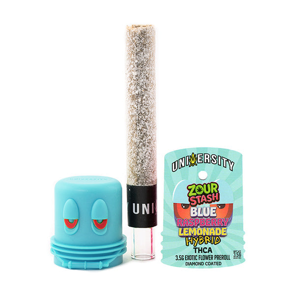 UNIVERSITY x ZOUR STASH  3.5G PRE-ROLL BLUE RASPBERY