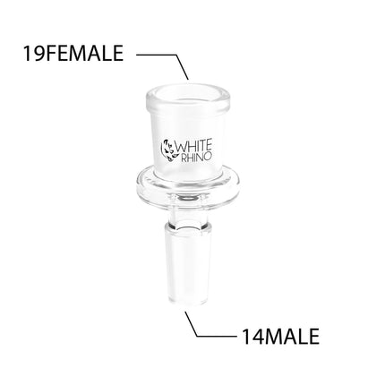 WHITE RHINO 14MM MALE TO 19MM FEMALE GLASS CONVERTER